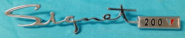 Fender Emblem - "Signet 200"  Reproduction.  Original Chrysler part number #2417 703.