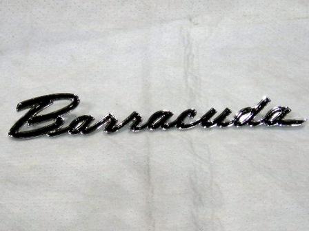 Passenger Side Fender Emblem "Barracuda"  
Chrysler Part # 2579 258