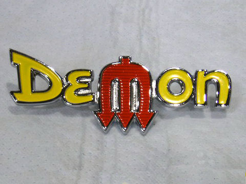 "DEMON" emblem - mounts on fenders