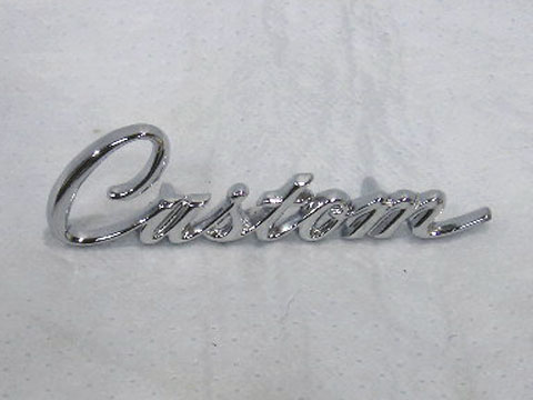 "Custom" roof or fender emblem