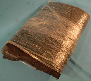 1960-1962 Dodge Lancer standard hood insulation pad, flawed due to folding tears and shelf wear, DOES NOT INCLUDE ANY CLIPS