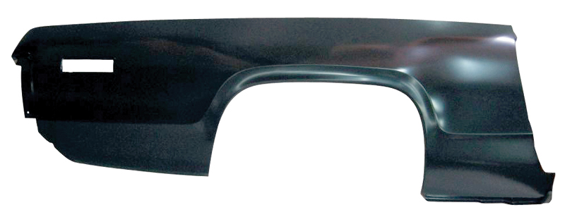 Passenger side quarter panel skin