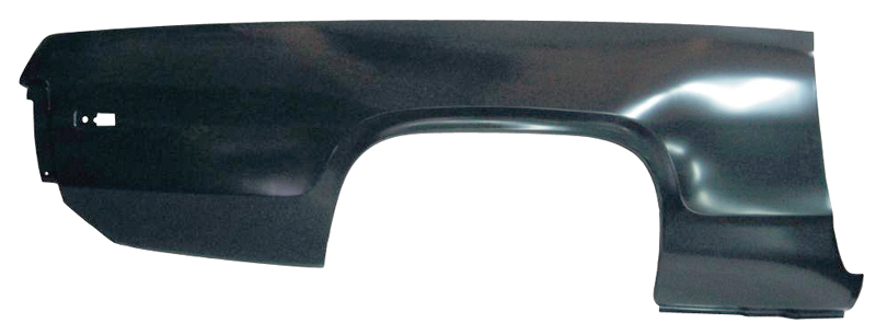 Passenger side quarter panel skin