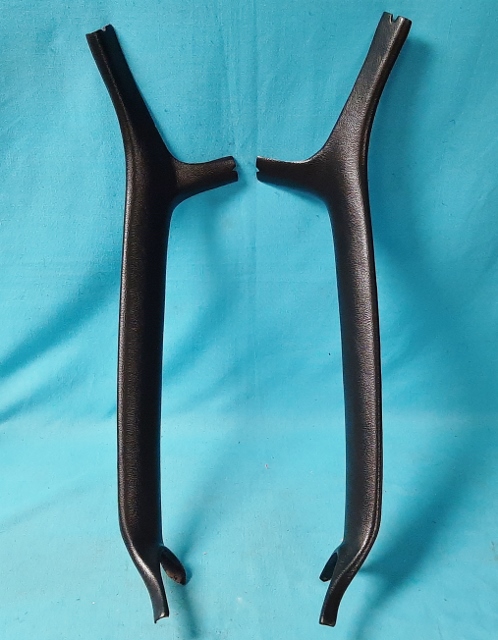 A-Pillar Post Plastic Mouldings, BLACK (pair)