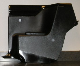 Convertible Rear Side Panels - Passenger side Interior Panel - Convertible. - Primer black and ready for paint(Please note that  CHROME is NOT included on this panel - can also be ordered as part #TL-2787948).  You do however have to choose what color armrest pads as they are included in either Black or White.  White for purposes of vinyl die to match to your interior color.  We recommend SEM brand vinyl die.
