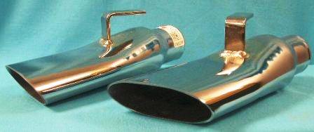 Big Bore Stainless Tips (pair) - 2-1/4"