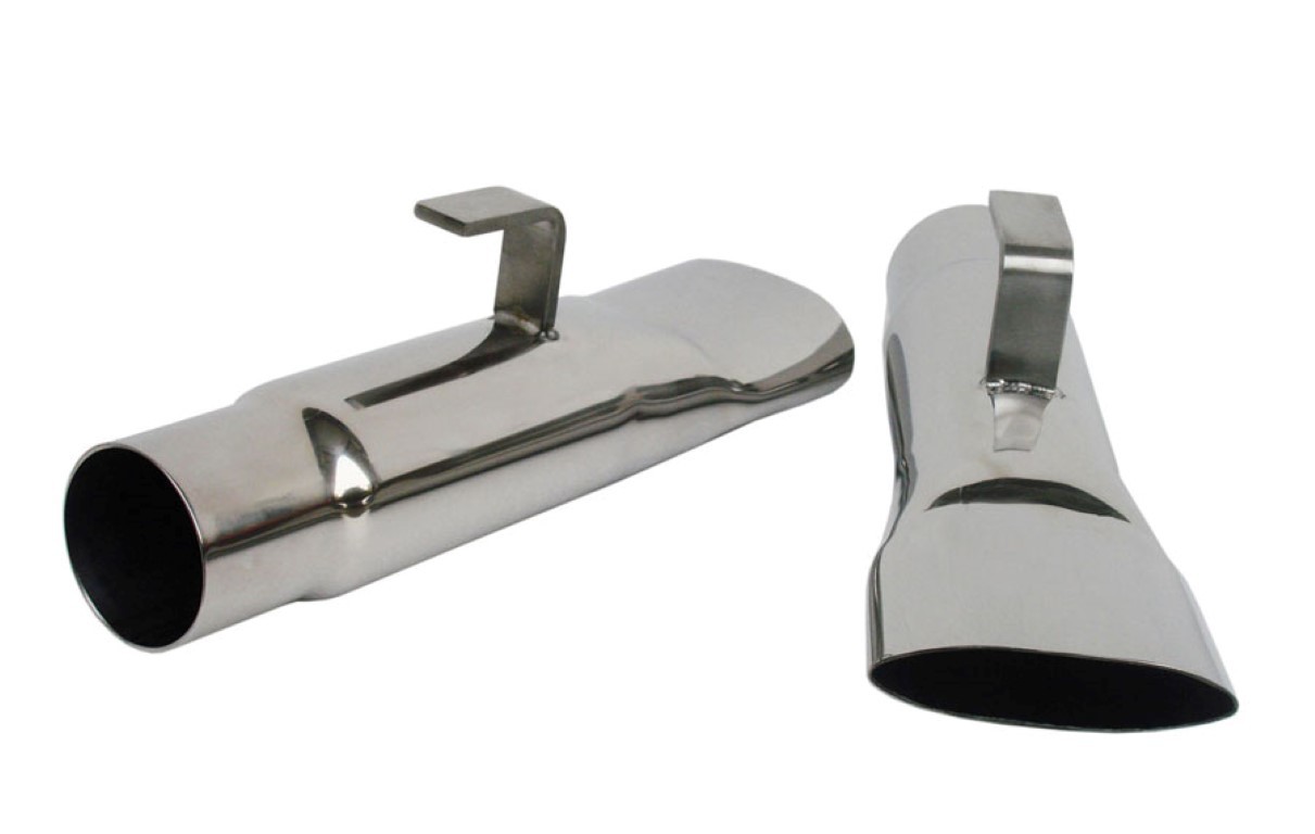 Stainless Tips - Pair- 2-1/2" size inlet.