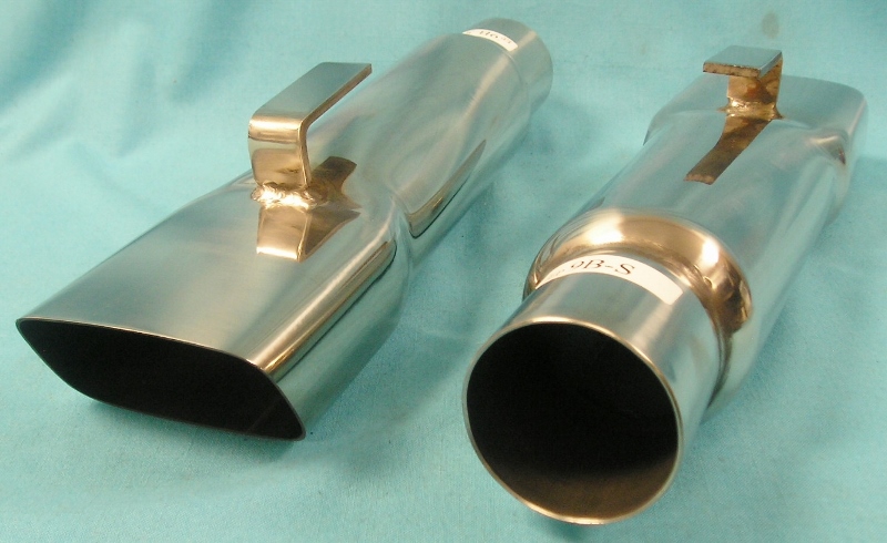 Stainless Tips - Inlet sizes 2-1/4 - (pair) - discount exempt