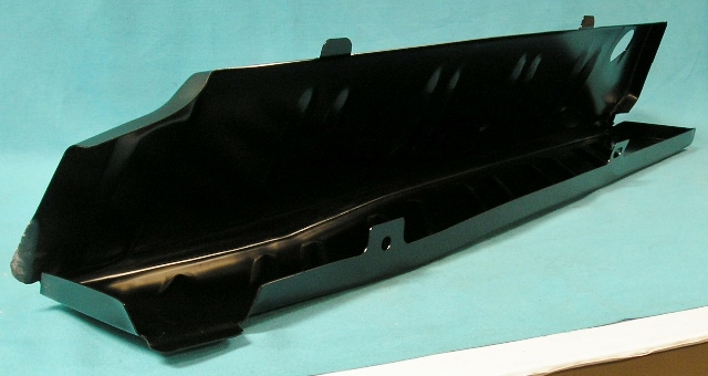 Passenger side trunk floor extension - Complete die formed. Measure 33" long x 7" wide x 5" tall.  No drain holes punched - discount exempt