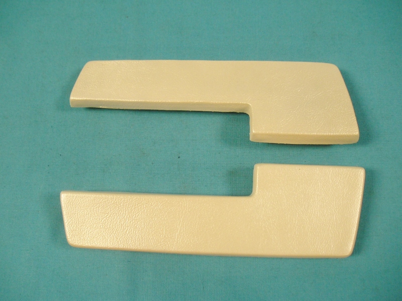 Armrest Pad - Pearl White - Rear - PAIR. These are the 9" pads found on many of the base level A-body mopars.  The Signets and the GT's mostly have the longer ones at aprox. 11" for the front. These are for the front only (for base models) OR for the rear if you don't want ash trays any longer since the rear pads had holes to allow for an ash tray.