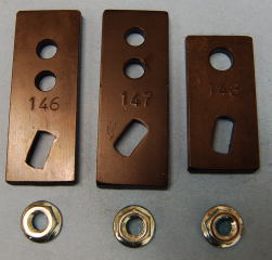 Shift Lever Set - A,B/RB with Hurst Shifter A-833 Tranny WITH BENCH SEAT using forward shifter location and 6" setback shifter mounting bracket.