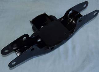 Tranny Crossmember - original reconditioned 3-speed or automatic crossmember - powder coated black