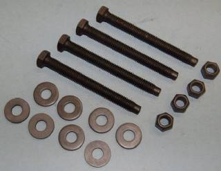 Tranny crossmember bolt package.  Correct 3/8" bolts, washers and lock nuts