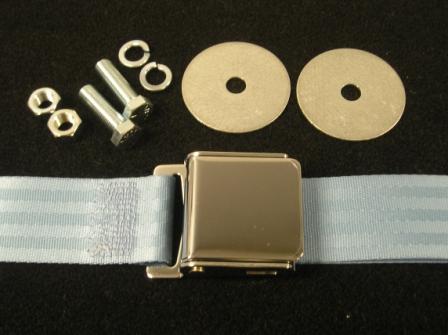 Light Blue Seat Belt (more like a Mopar med. blue color)(used mainly for the backseat, but can be used for the front as well - front seat had re-coilers - see our section called "Standard Recoiler Lap Belts" for those)