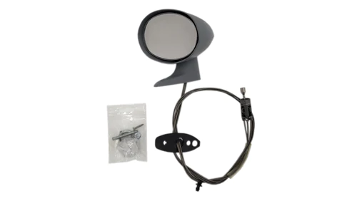 Rally Side View Mirror (Racing Mirror) - Drivers side - Remote Style - Primer version. (Discount Exempt)