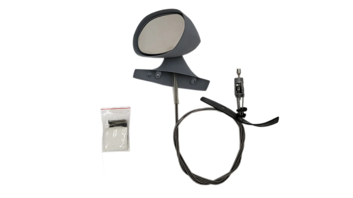 Rally Side View Mirrors Primer Version Remote Style - Drivers side rallye side view mirror with mounting posts. (ready for paint) (Discount exempt)