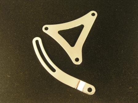Alternator bracket All B/RB engines and adjuster all in chrome.
For non-factory A/C cars