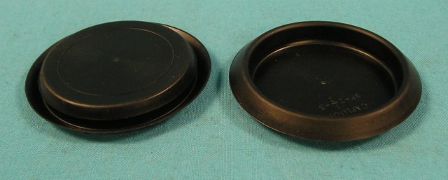 Recess sheet metal plug in black plastic 2-1/2"
