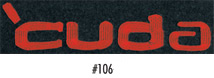 Embroidery Logo - This is the <b>CUDA</b> block lettering emblem found on the E-Body Cuda's in <b>Red</b>