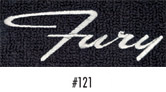 Embroidery Logo's- This is the "Fury" script like on the emblem in Silver