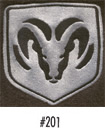 Embroidery Logo - This is the Dodge Ram's Head logo in Black