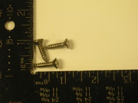 Mounting Screw Set (set of 3) / Quarter jambs and sunvisors