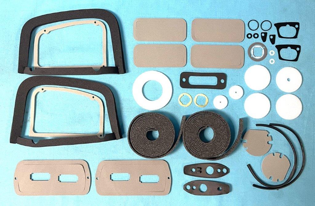 Paint Seal Kit - (Extended kit) Parking light, antenna, side marker, drip rail, door handle, door lock, taillight, trunk lock, fuel filler, license plate light, reverse light, bumper bolt (34 pieces)