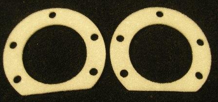 Axle end gaskets (pair) - foam seals - For 8-3/4 rear Axles only. Axle bearing foam retainer gaskets.