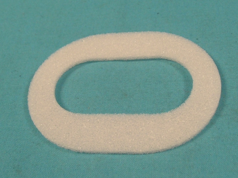 ECS Tube to trunk floor gasket (1/8" white foam)