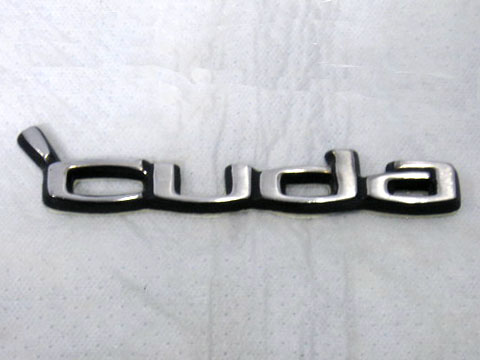 "cuda" nameplate. Used on high-performance models. Adhesive backed.