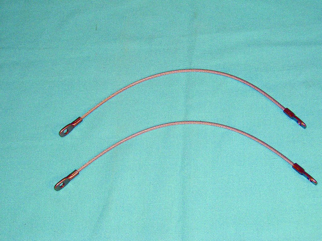 Hood Pin Cable - 9" - (Pair) FACTORY REAR WINDOW LOUVER CABLES