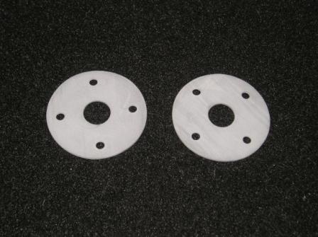 Hood Pin rubbers - Flat round rubbers on underside of the round hood pin studs (Pair)- reproduction