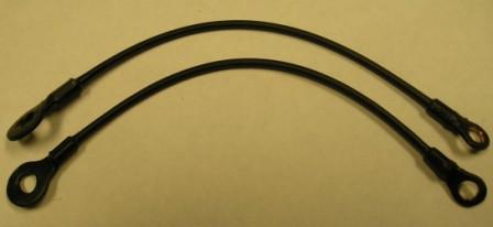 Hood Pin Cable - 6" - Pair - For models with lift off fiberglass hood