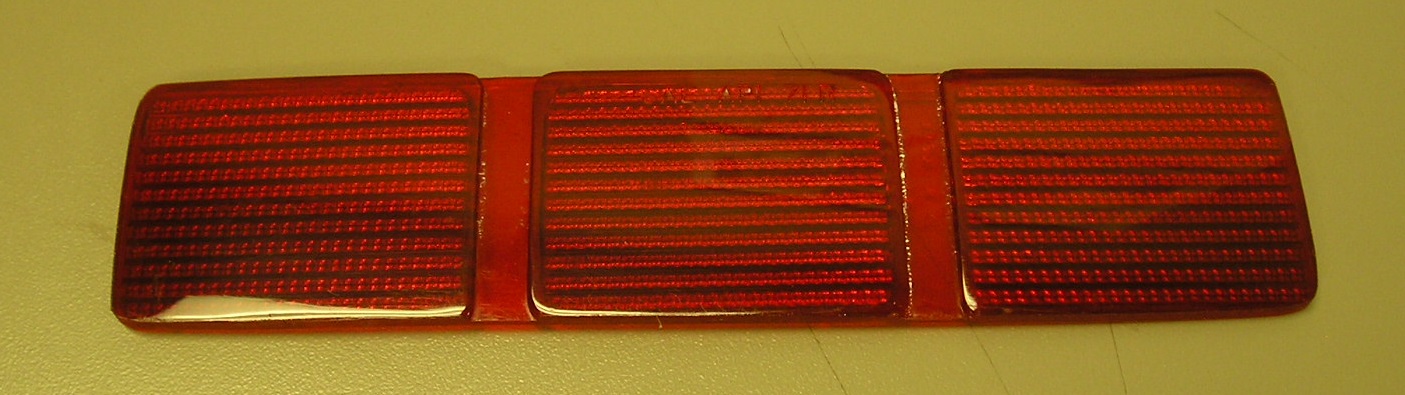 Plymouth only; Red side marker lens-lens only each

No Gasket Included