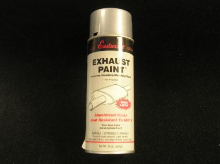 High-Temp protection for exhaust systems in easy to apply aerosol formula.  Covers exhaust components from the manifolds or headers back to the chrome tip on your exhaust.  Great for protecting hangers and tailpipes.  An aluminum-colored coating that withstands high temperatures.  Not recommended for catalytic converters, manifolds, headers or head pipes.  11 oz can