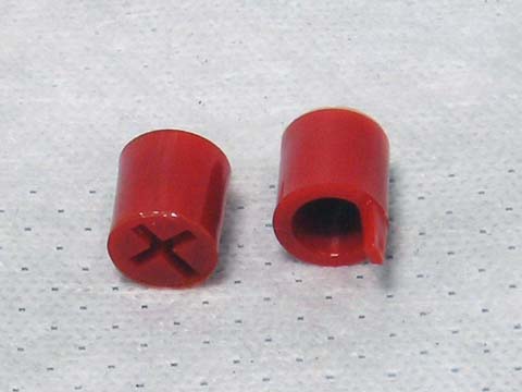 Carburator Idle Mixture Caps - Red Plastic - Big Block and Hemi - priced per pair