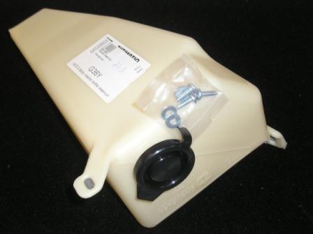 Washer Reservoirs Yellow aged look (square corner). For cars with electric pumps. Reproduction.