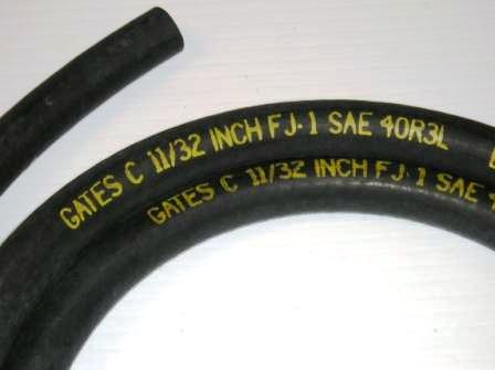 This hose was used from the power brake booster to the intake mainfold or on the PCV valve. 11/32" Gates PCV/Booster hose, marked & date-coded 07019 (July 69). Same diameter as original! Sold by the foot.