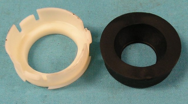 White Lower steering column retainer with seal
