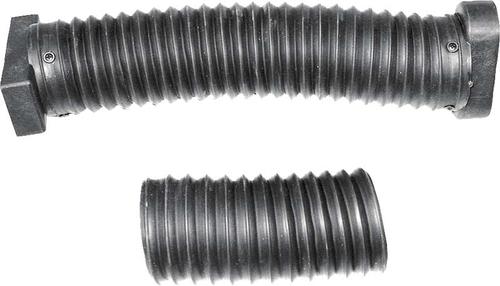 Side Vent Hose Kits (2) 3” hoses (15” long & 8” long), 2 adapters, And 18 self tapping screws. – For Late 70 models. Note:  Adapters and hoses will be shipped unassembled.  White dots on adapters designate screw placement