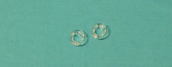 Door Lock Ferrules - Clear plastic - Pair - discount exempt