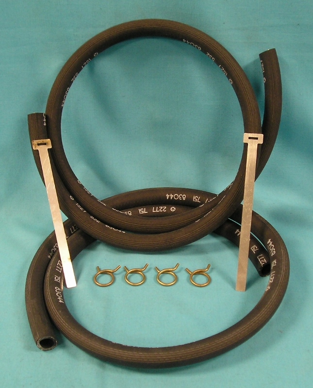 Heater Hose Sets, Models (without A/C). 4ft. lengths. Original part number 2277 751. - Reproduction