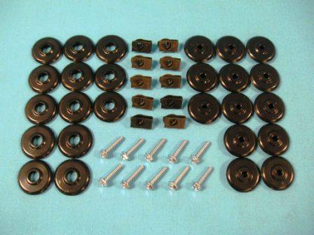 Grille Spacer Kit - 26 black spacers with bolts & clips