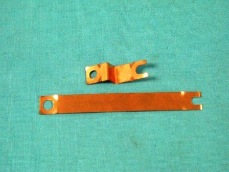 Shaker hood ground strap set. 2 copper straps that mount under the hood.