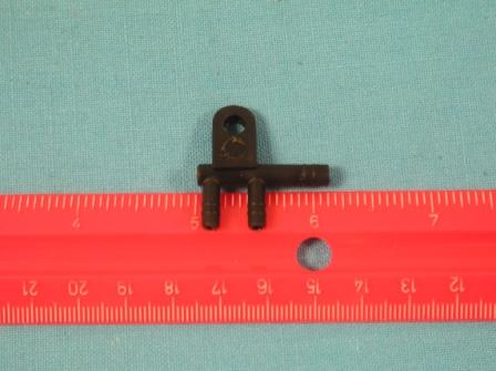 Washer Hose Connector - "F" Shaped Manifold - Black Plastic