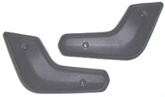 Seat Hinge/Frame Covers - Bench Seat w/ High Backs Black (Pair) - Discount exempt.