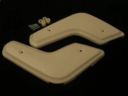 Seat Hinge/Frame Covers - Bench Seats <b>White</b> (pair)