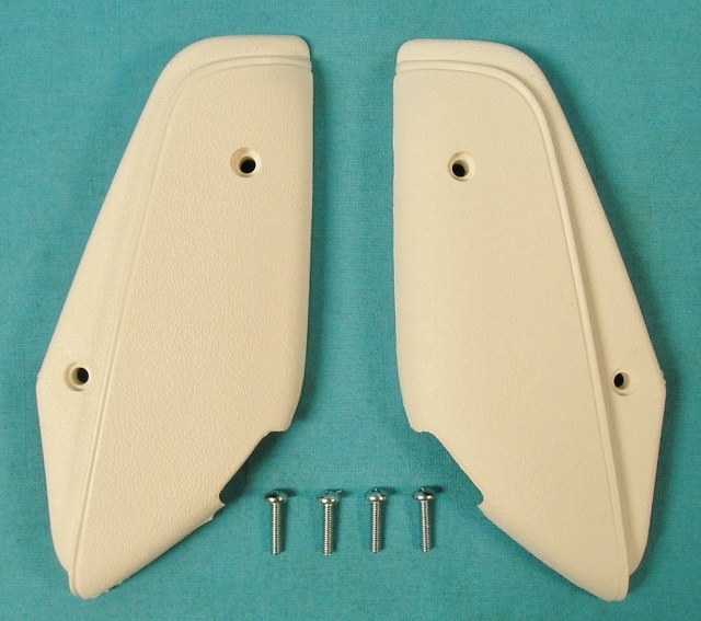 Seat Hinge/Frame Covers Bucket Seats <b>White/Pair</b>