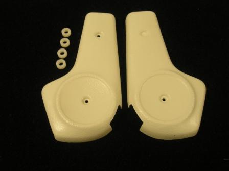 Seat Hinge/Frame Covers - Bucket Seats - White (Pair)