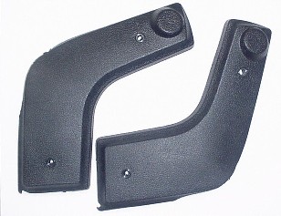 Seat Hinge/Frame Covers for Bench Seats <b>Black/Pair</b>